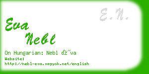 eva nebl business card